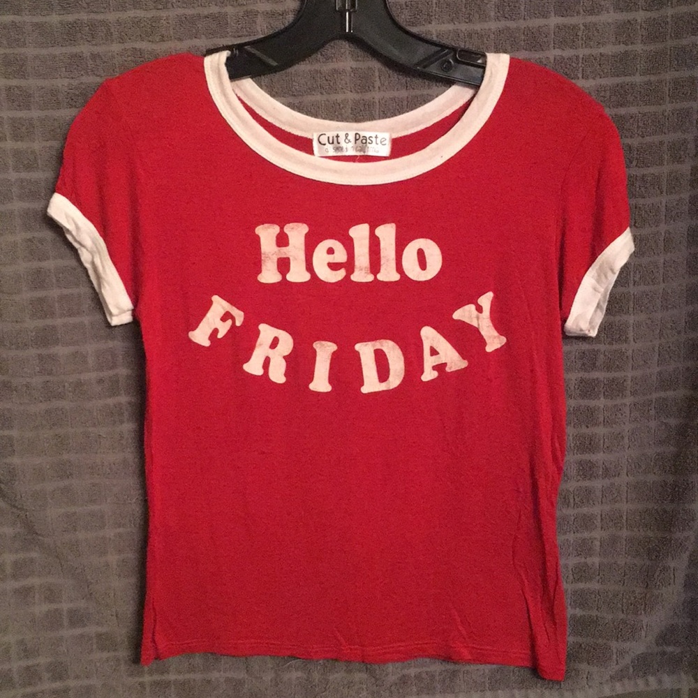 “Hello Friday” Distressed T-Shirt
